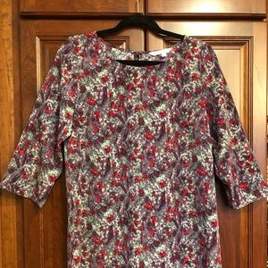 Floral button back dress